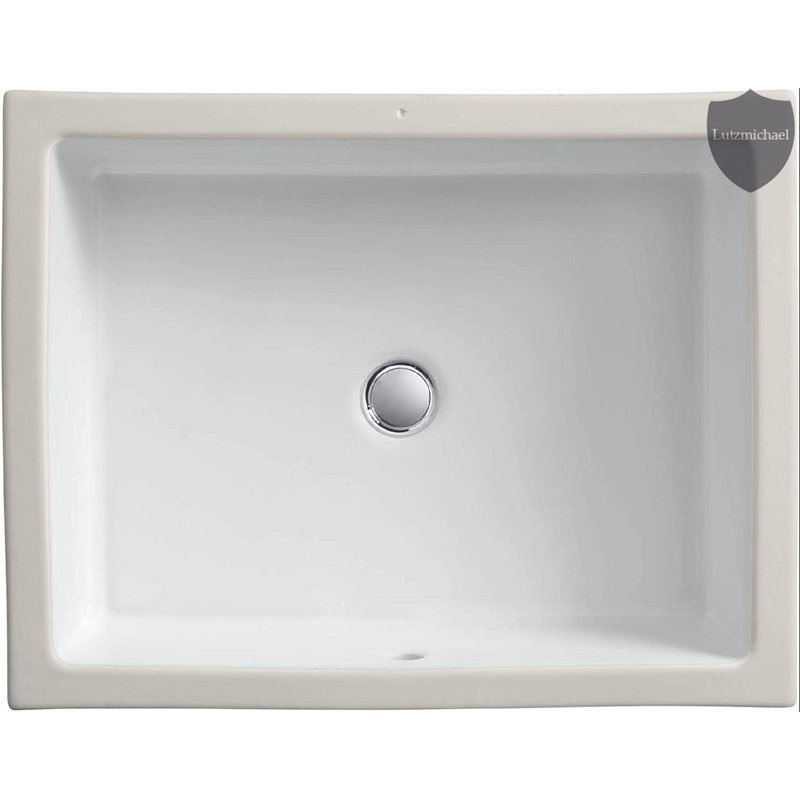 Menggutong 15.6'' Vitreous China Rectangular Undermount Bathroom Sink